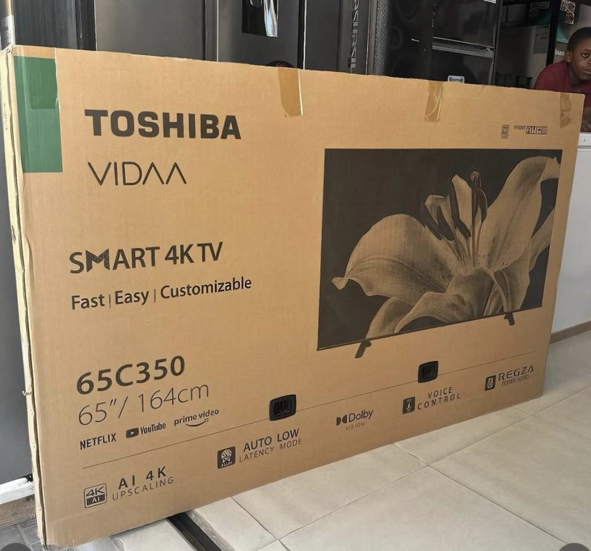 New Toshiba VIDAA 65-inch Smart 4K TV (Free Wall Mount)