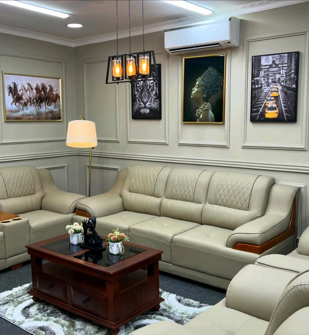 Complete Modern Luxurious Leather Sofa Set thumbnail 2