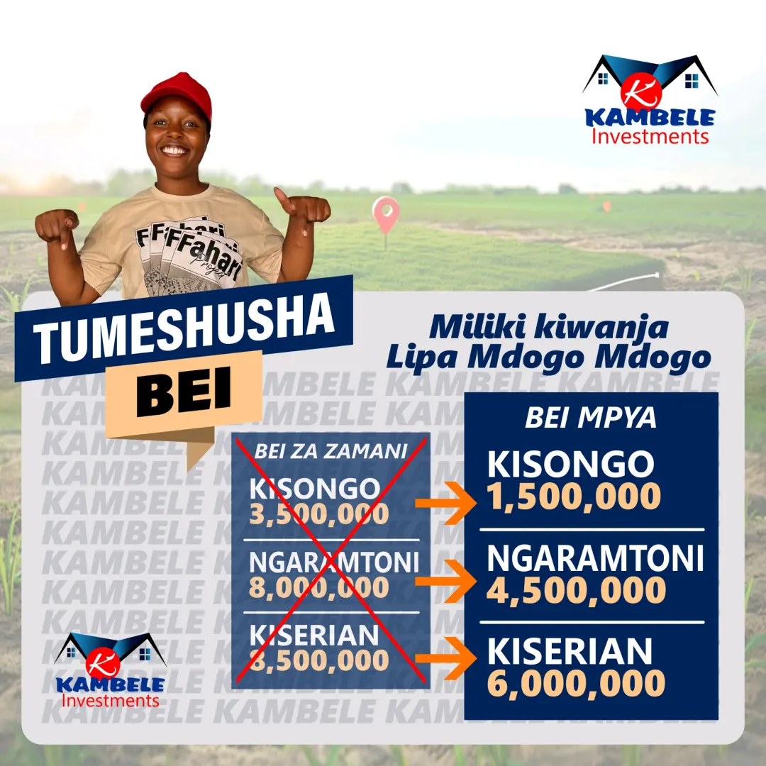 Discounted Land Plots (Viwanja) with Installment Payments