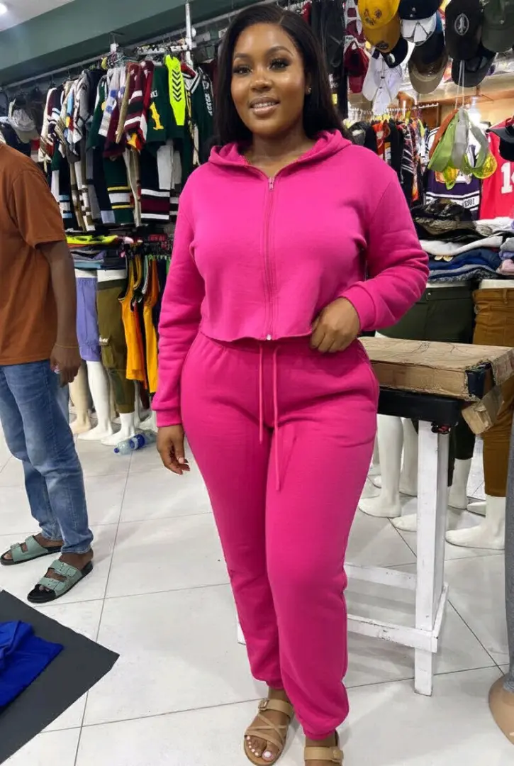 Pink Two-Piece Tracksuit (Sizes M-XXL)
