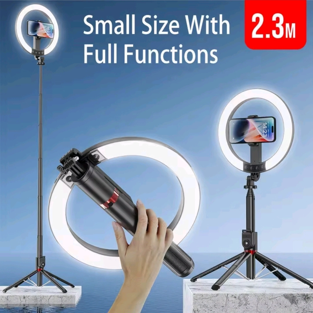 P225-Q Aluminum Ring Light Selfie Stick/Tripod thumbnail 2