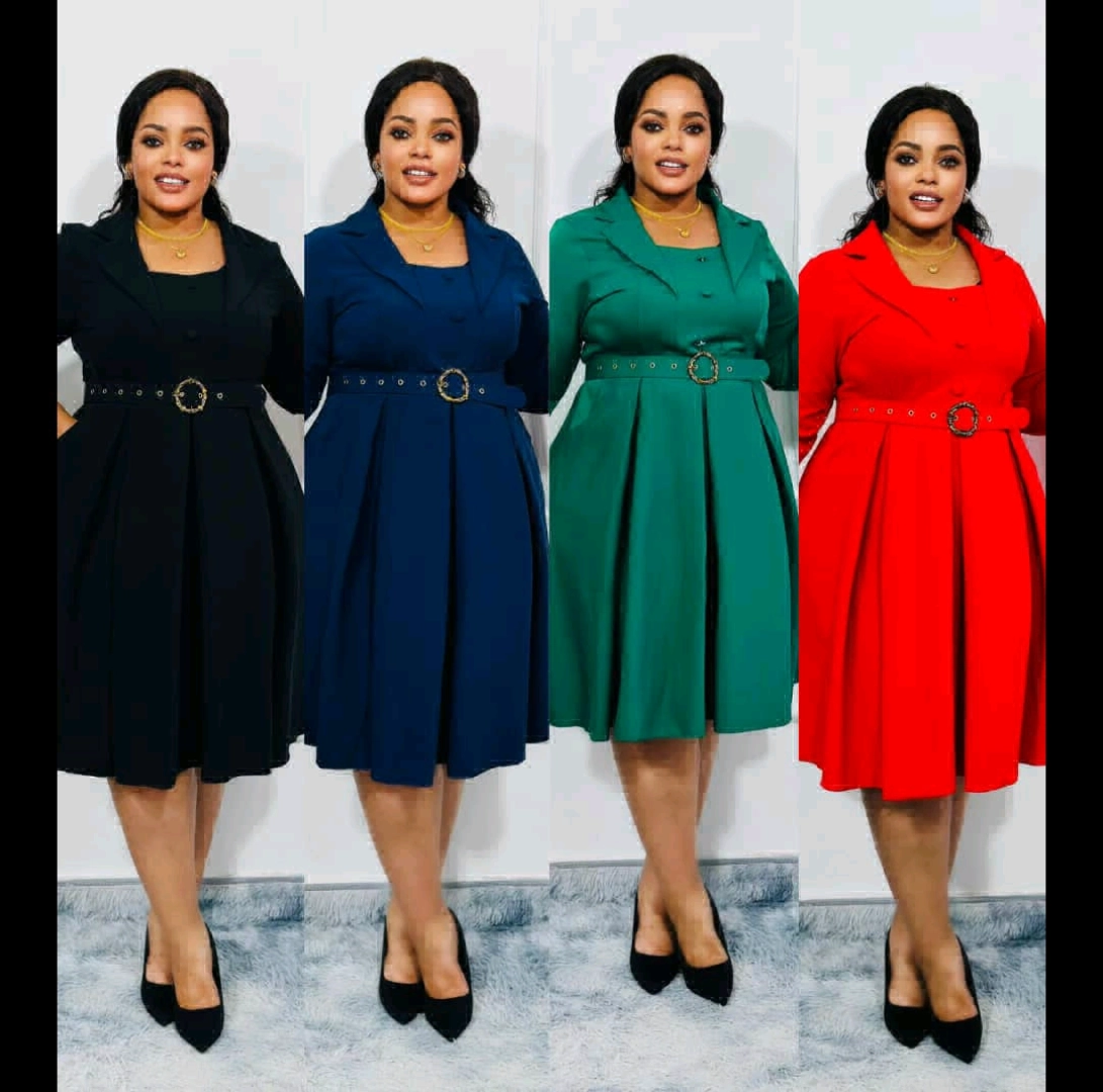 Stylish Knee-Length Women's Dresses (4 Colors)
