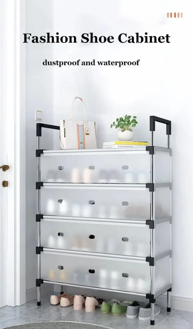 5 Layers Shoes Rack with Dust Proof Cover thumbnail 3