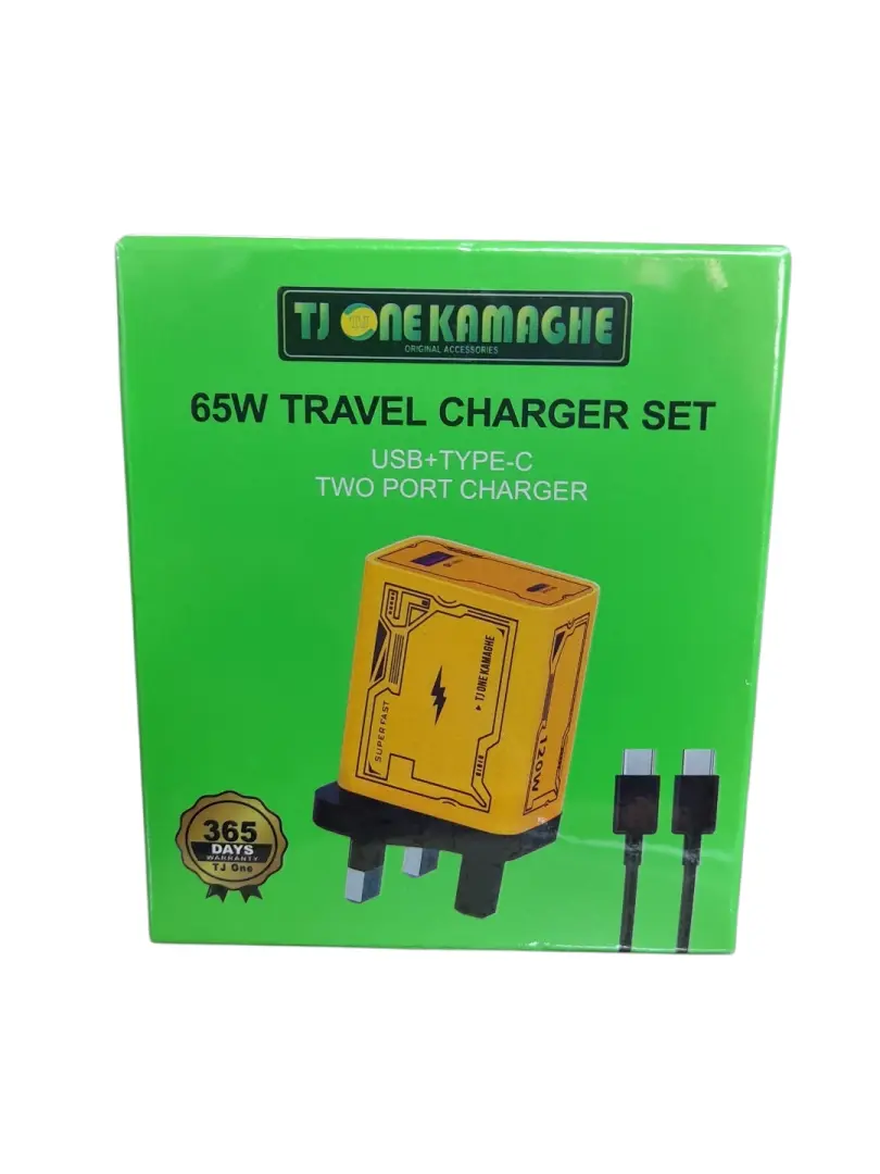 TJ One Kamaghe 65W Travel Charger Set