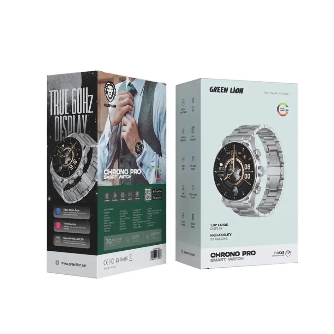 Green Lion Chrono Pro Smart Watch (AMOLED, BT Calling)