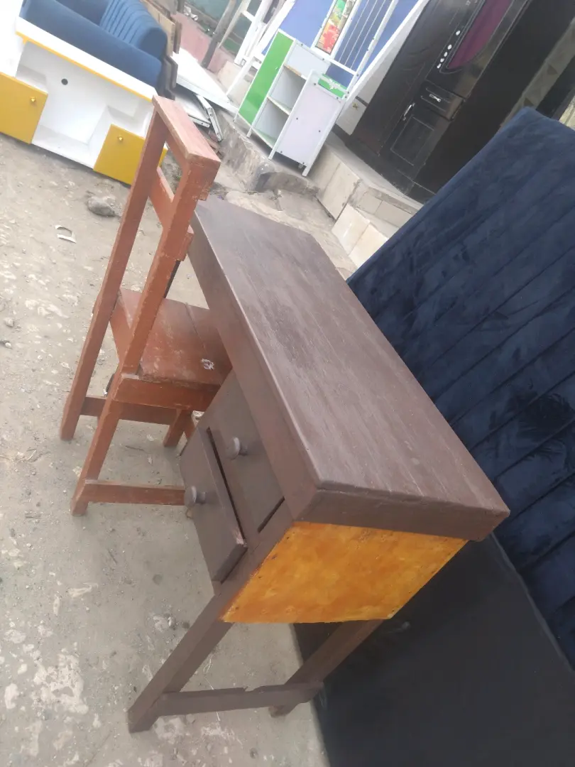 Wooden Desk and Chair Set (65k)