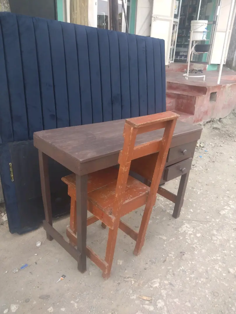 Wooden Desk and Chair Set (65k) thumbnail 2