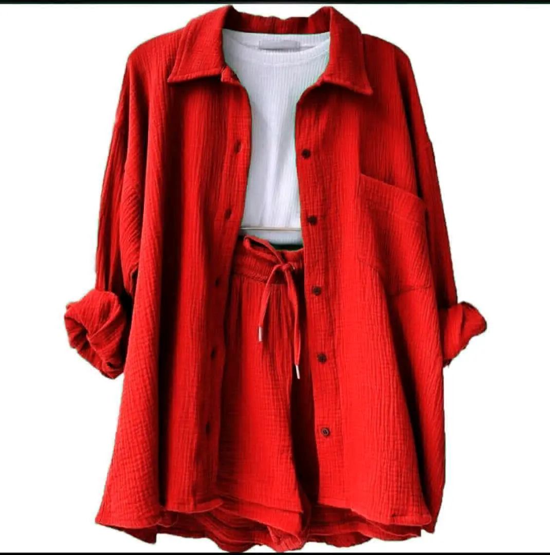 Women's Casual Shirt & Shorts Set
