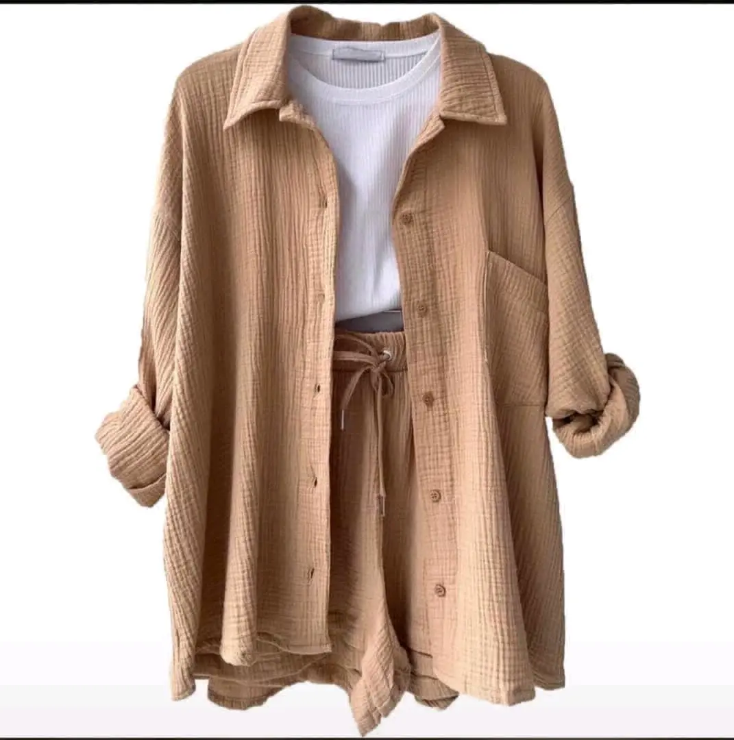 Women's Casual Shirt & Shorts Set thumbnail 3