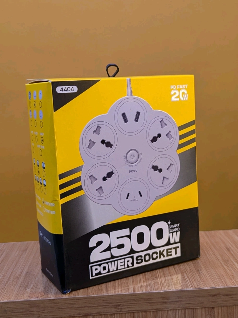 SMART GUARD Power Socket 4404 (2500W, PD Fast Charging)