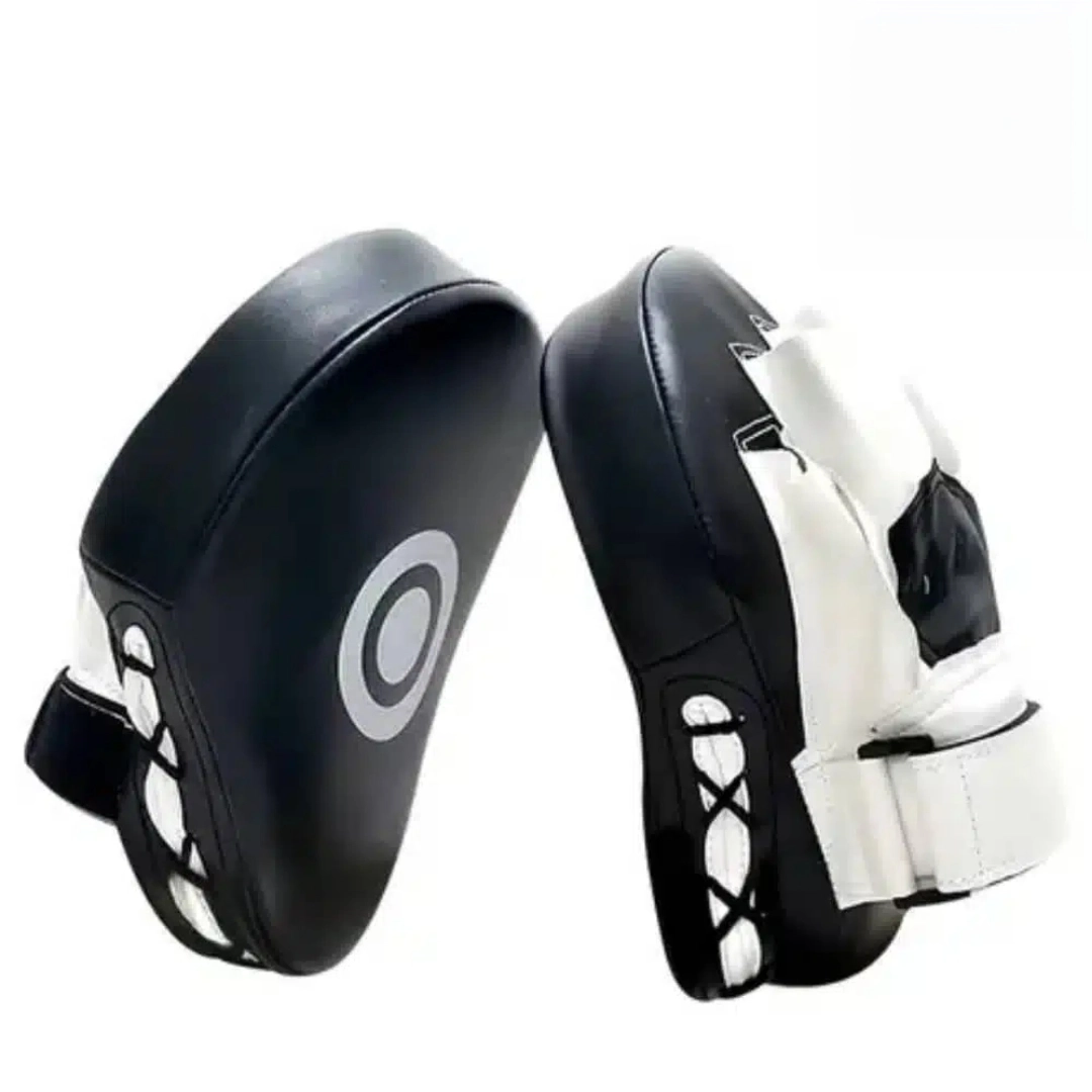 Black and White Curved Boxing Focus Mitts/Punching Pads