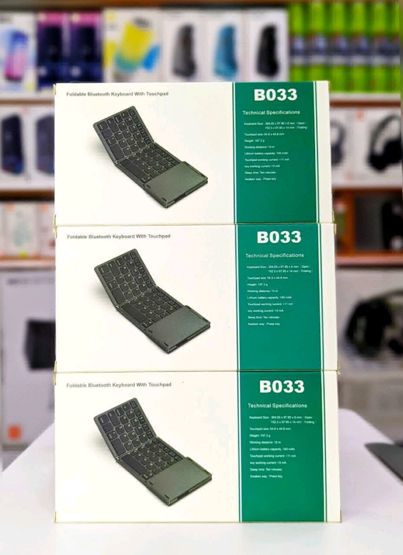 B033 Foldable Bluetooth Keyboard with Touchpad