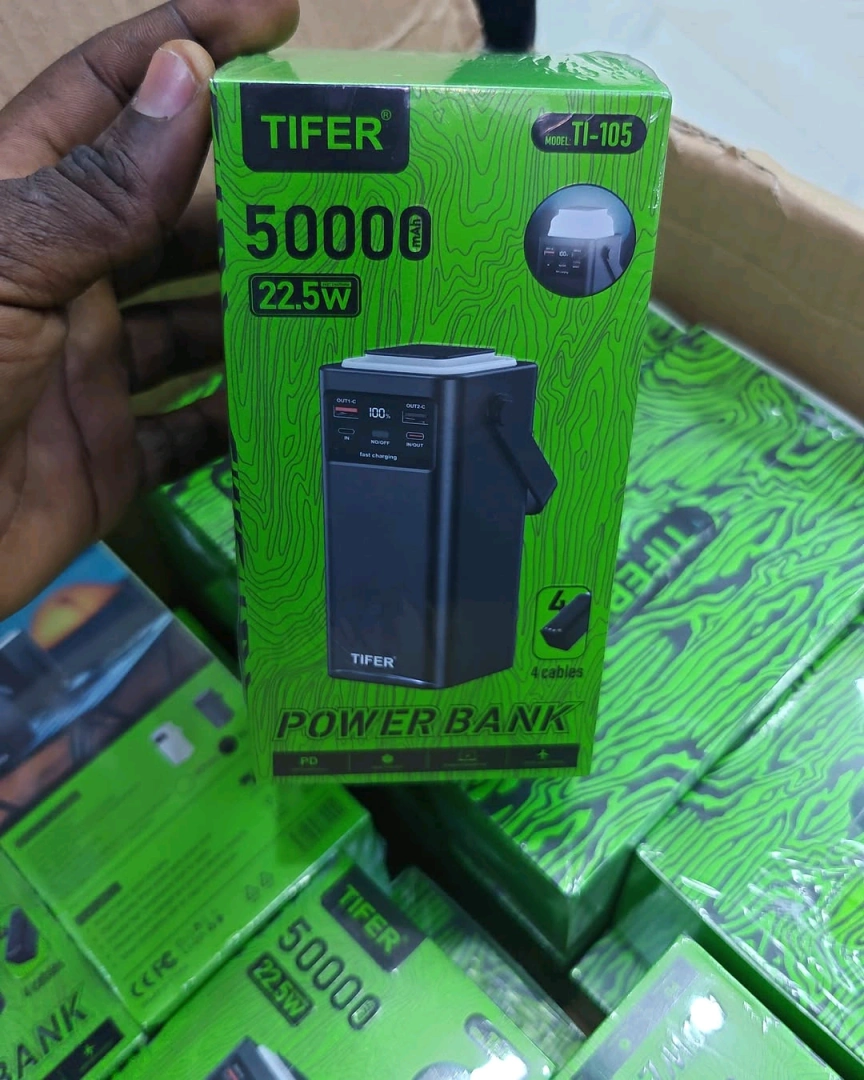 TIFER Power Bank 50,000mAh 22.5W Fast Charging