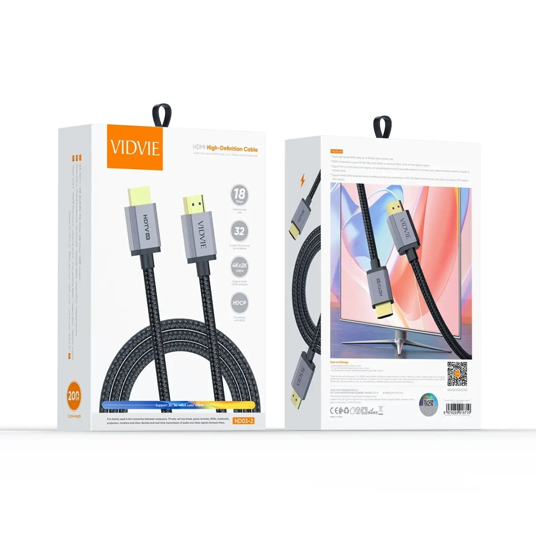 VIDVIE HD03-2 HDMI High-Definition Cable 2m