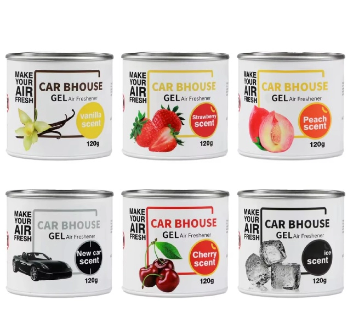 Six Cans of CAR BHOUSE Air Fresheners