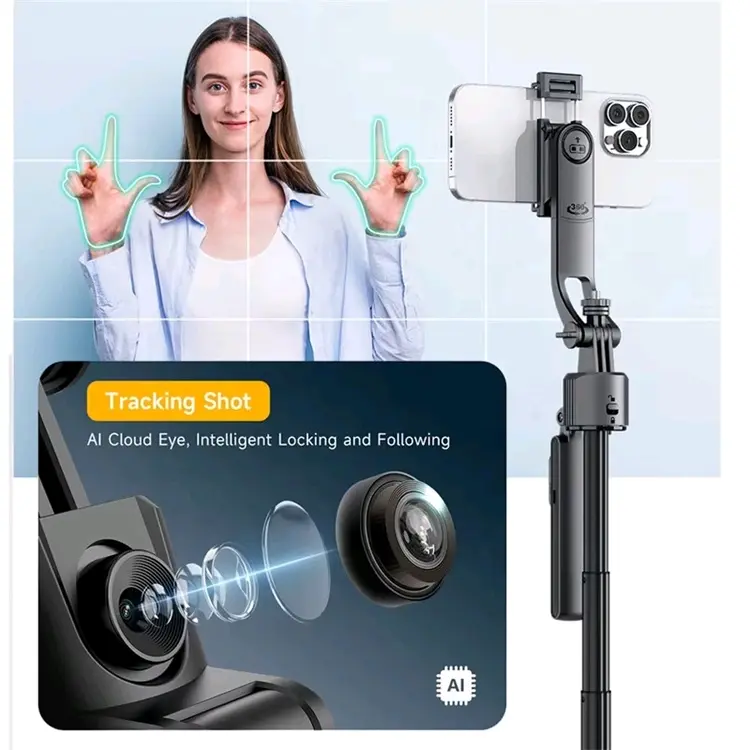 TT07 AI Tracking Gimbal Selfie Stick with Tripod thumbnail 4