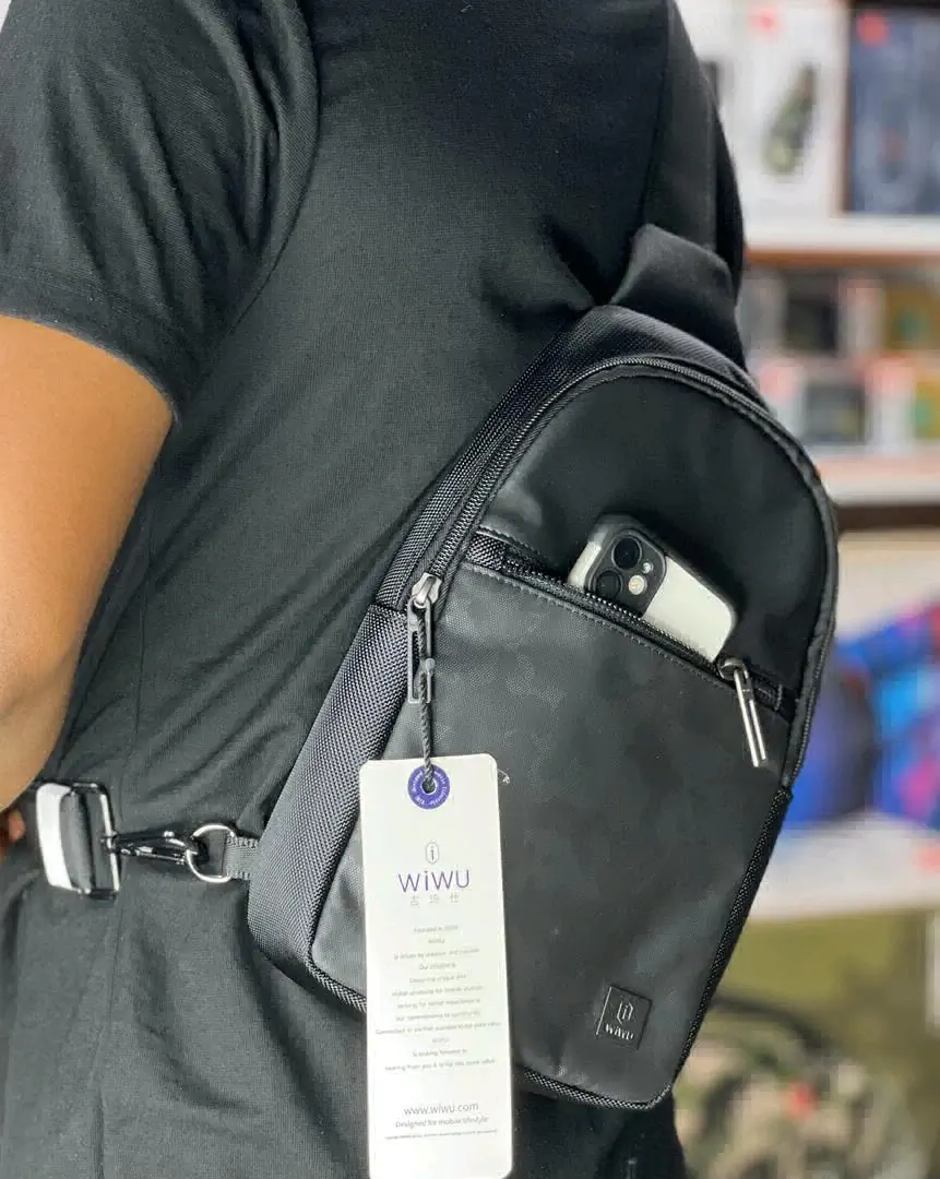 WIWU Black Men's Sling/Crossbody Bag