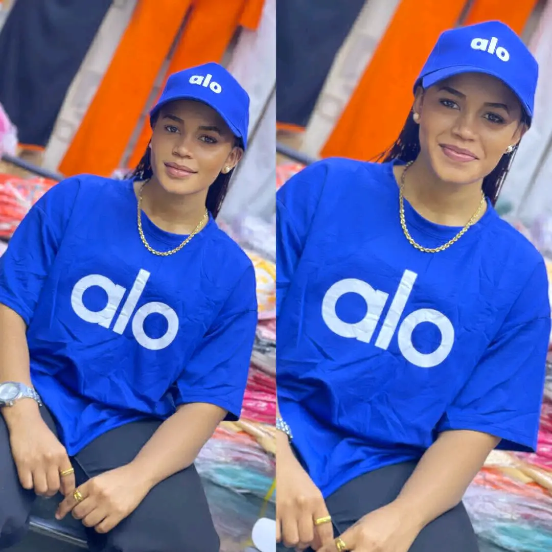 Blue 'alo' Cotton T-Shirts and Cap