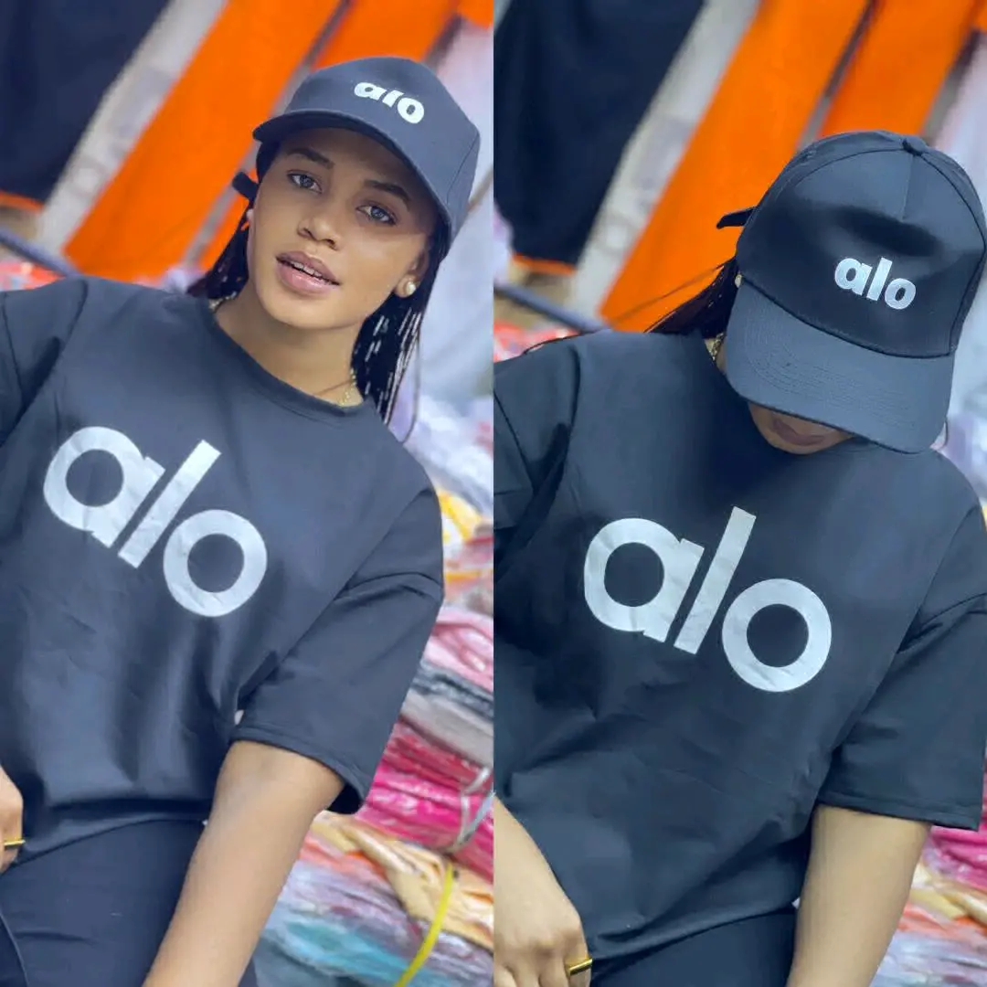 Blue 'alo' Cotton T-Shirts and Cap thumbnail 3