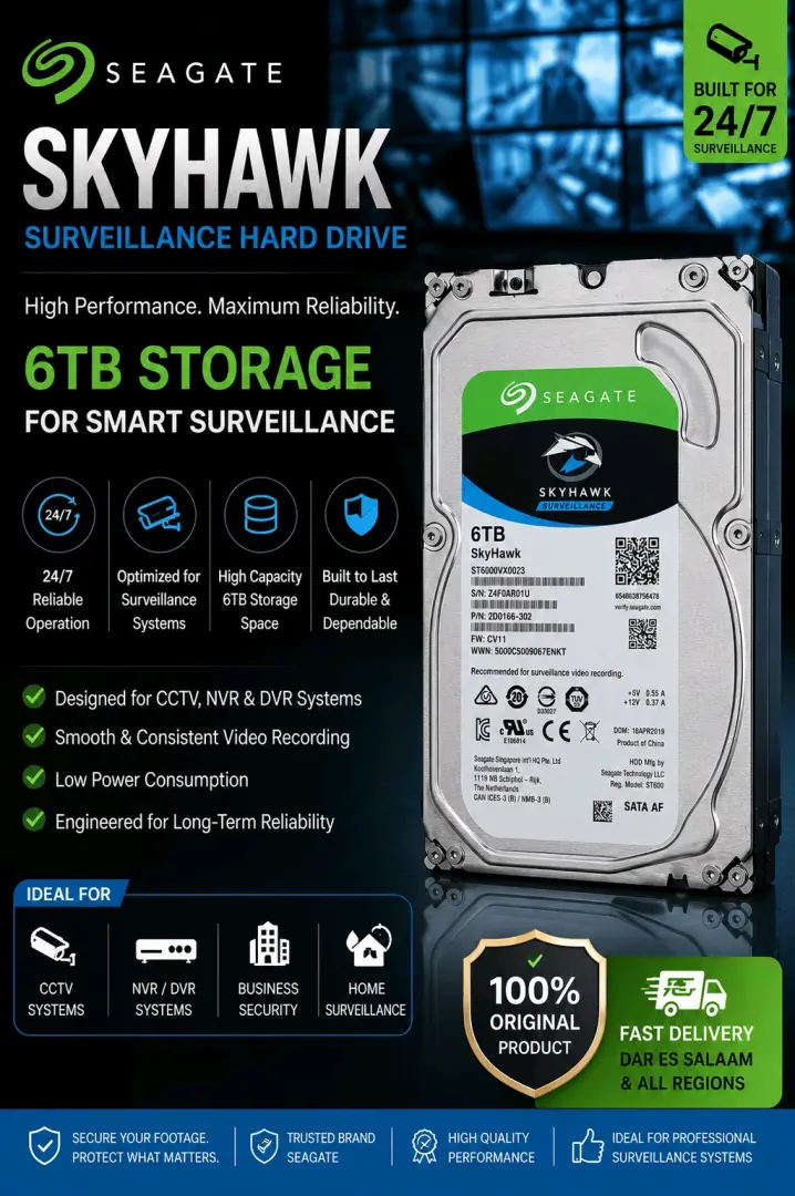 Seagate SkyHawk 6TB Surveillance Hard Drive