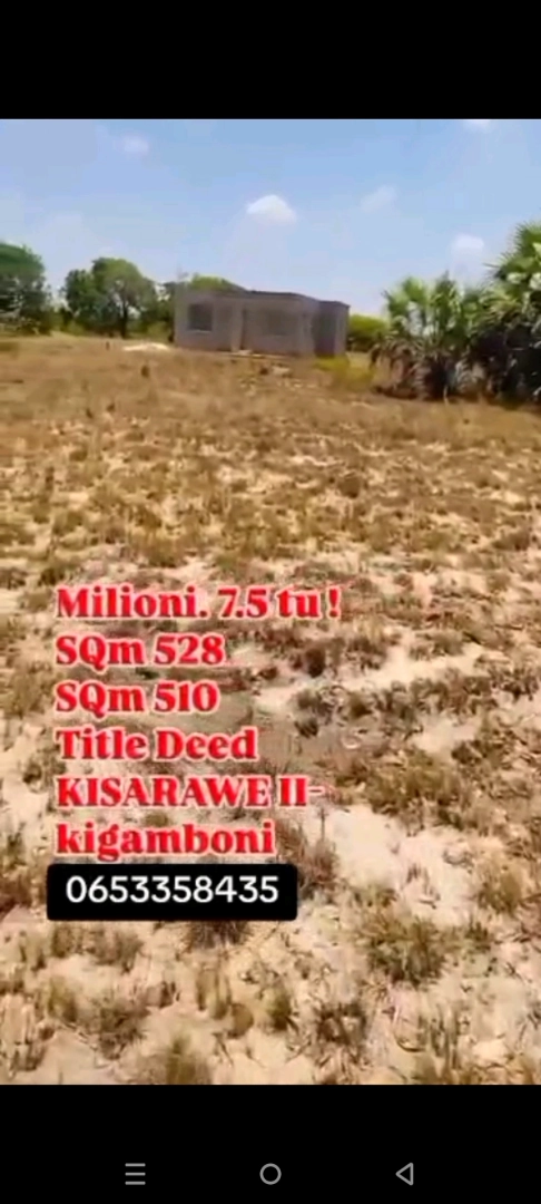 Kiwanja Kinauzwa Kisarawe II Kigamboni - Title Deed