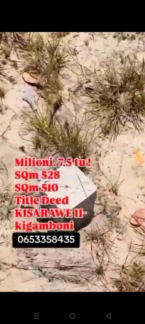 Kiwanja Kinauzwa Kisarawe II Kigamboni - Title Deed thumbnail 2