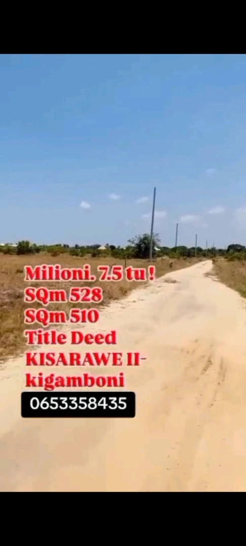 Kiwanja Kinauzwa Kisarawe II Kigamboni - Title Deed thumbnail 3