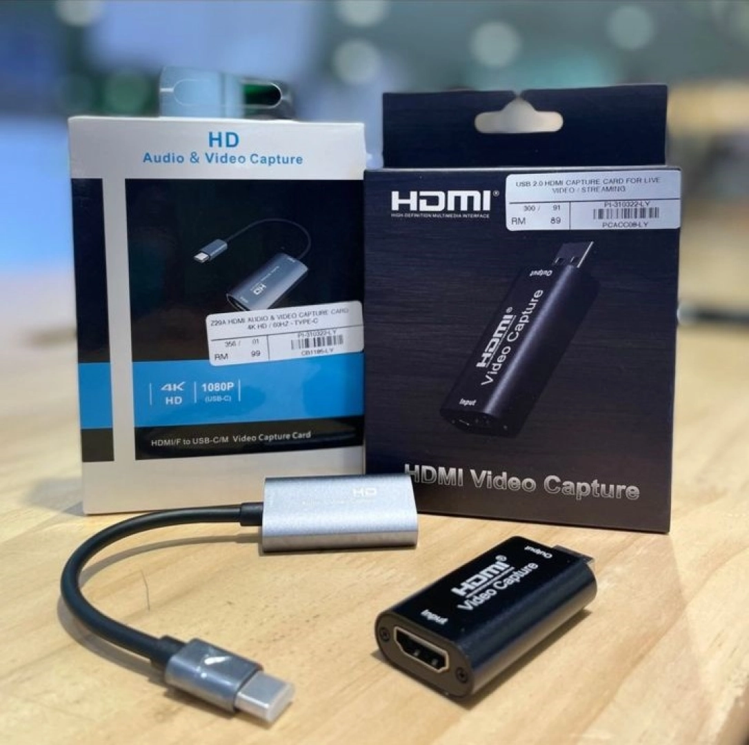 HDMI Video Capture Card (USB-C and Standard USB)