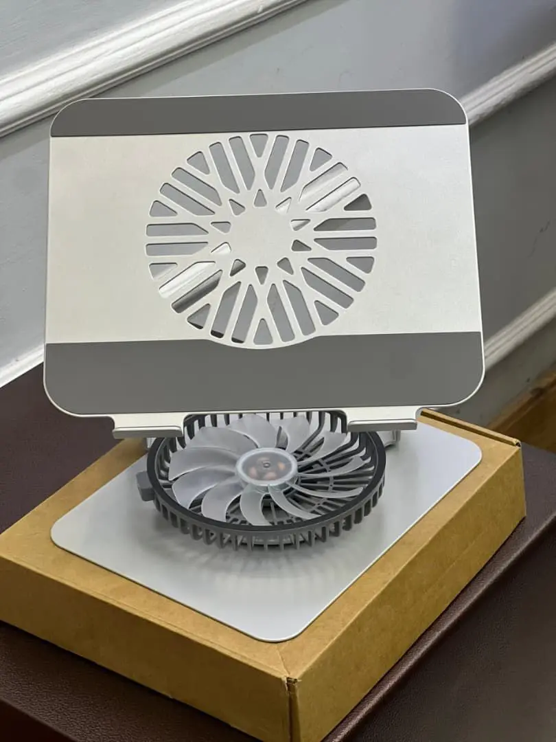 Adjustable Metal Laptop Stand with Cooling Fan