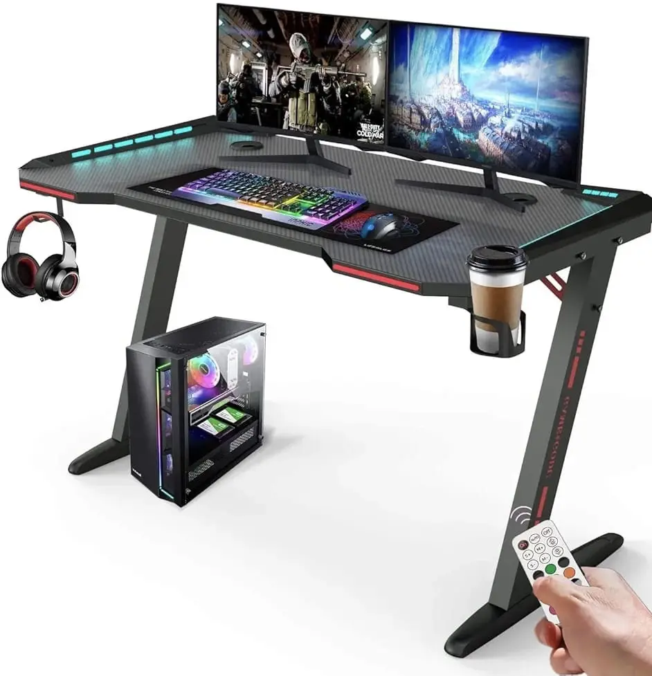 GREEN LION Gaming Desk with RGB Lighting thumbnail 2