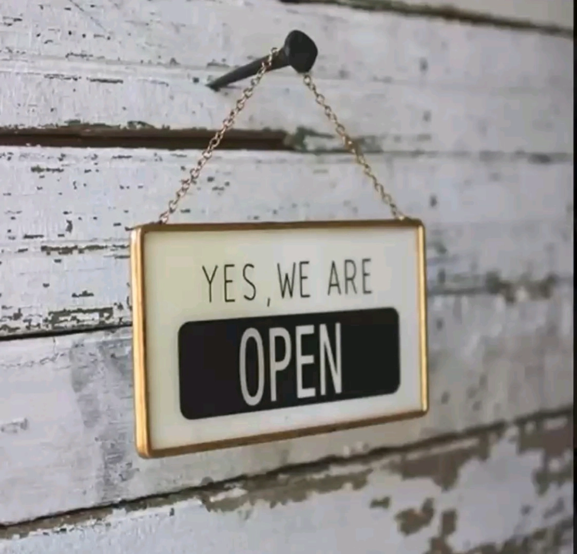 YES, WE ARE OPEN Business Sign