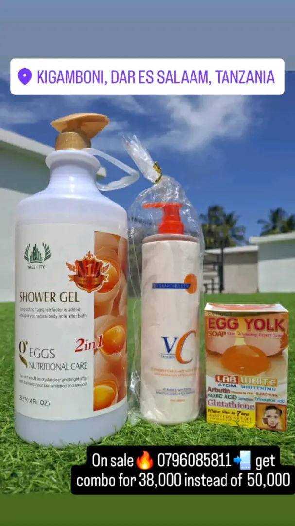 O'Eggs Skincare Combo Set (Shower Gel, Vitamin C Lotion, Soap)
