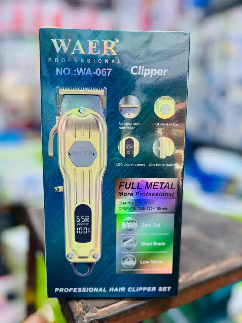 WAER Professional Hair Clipper WA-067 Gold Full Metal