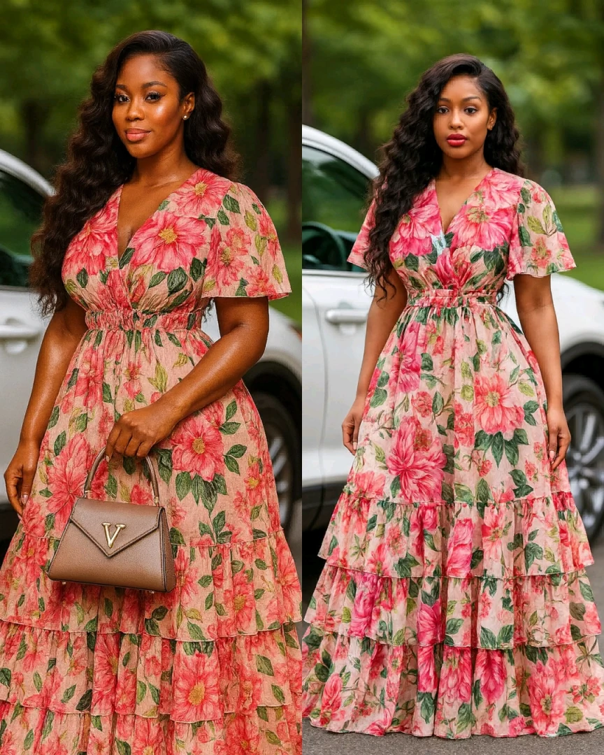 Gauni Refu la Maua (Floral Maxi Dress)