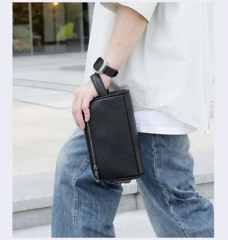 Men's Leather Clutch & Toiletry Bag thumbnail 3