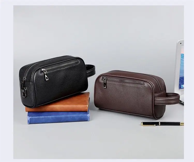 Men's Leather Clutch & Toiletry Bag thumbnail 4