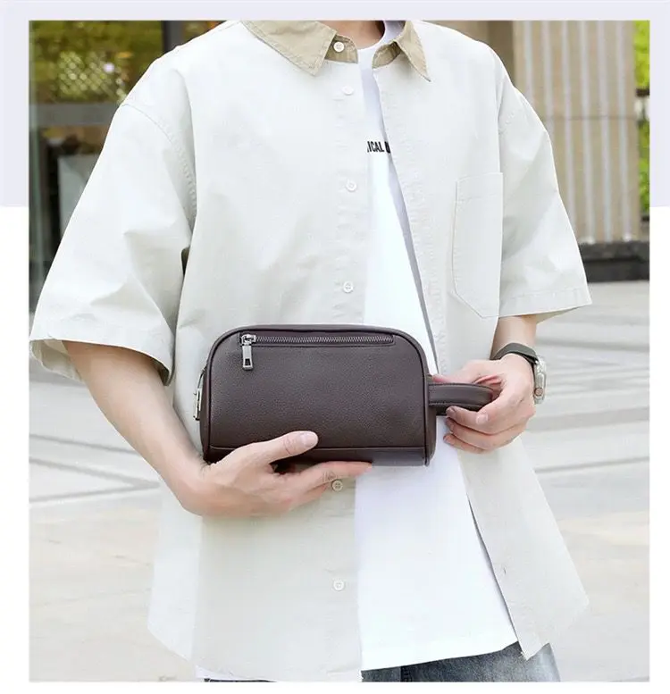 Men's Leather Clutch & Toiletry Bag thumbnail 6