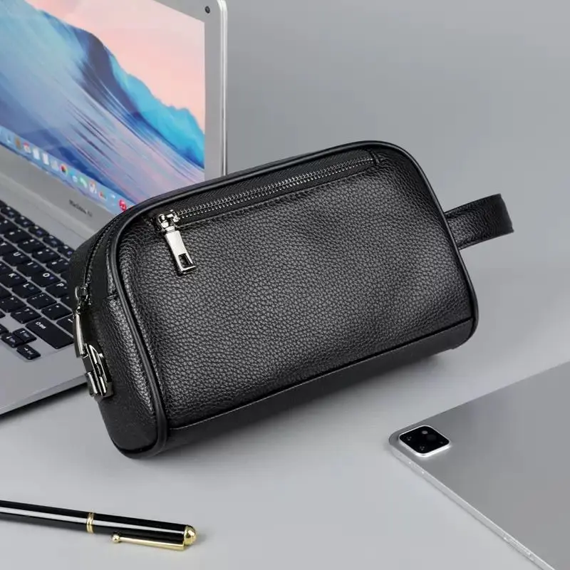 Men's Leather Clutch & Toiletry Bag thumbnail 7