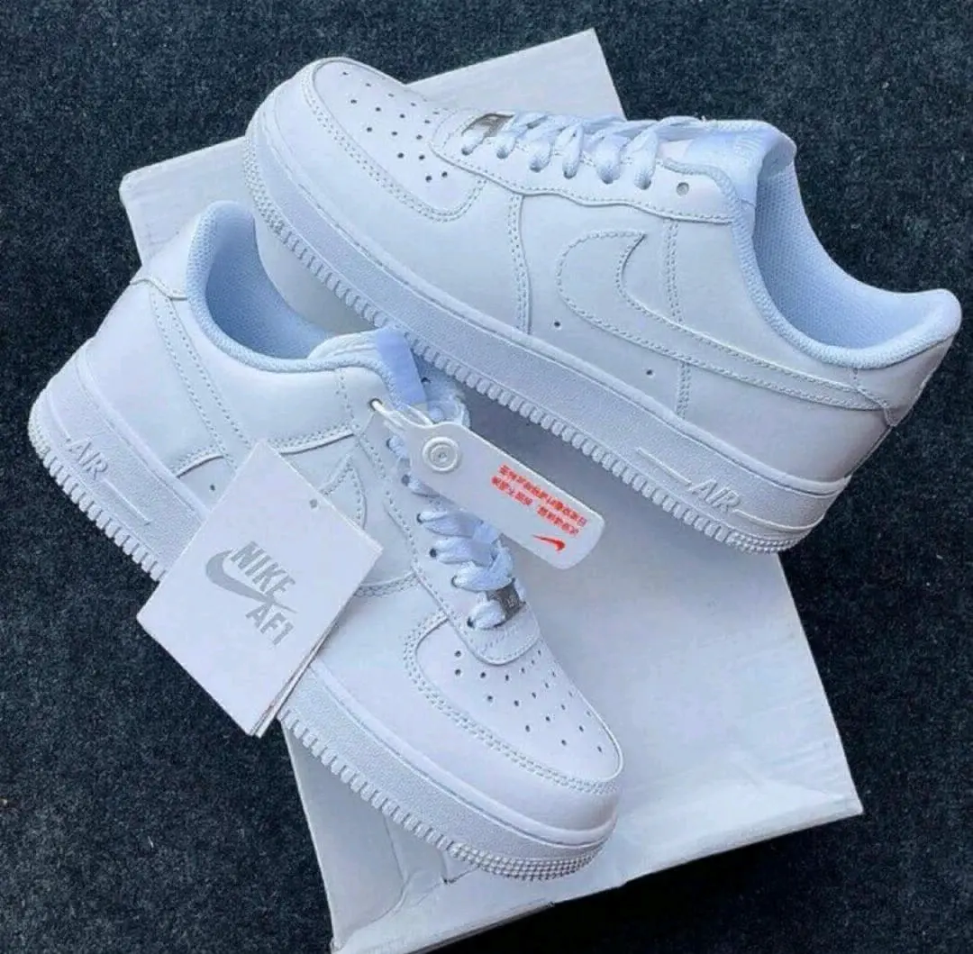Nike Air Force 1 White Sneakers thumbnail 3