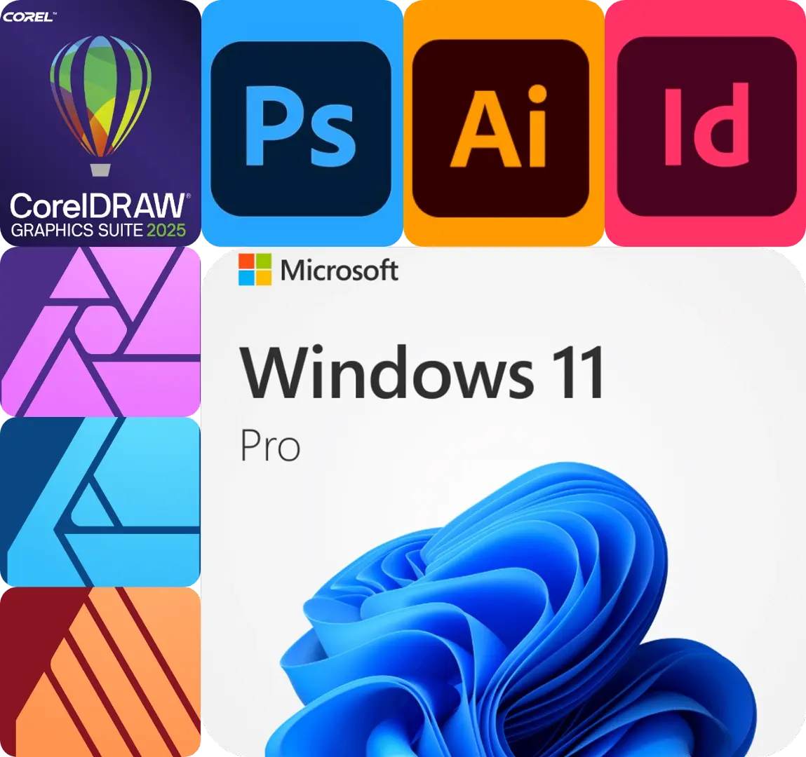 Windows 11 Pro & Graphic Design Software ( Installation )