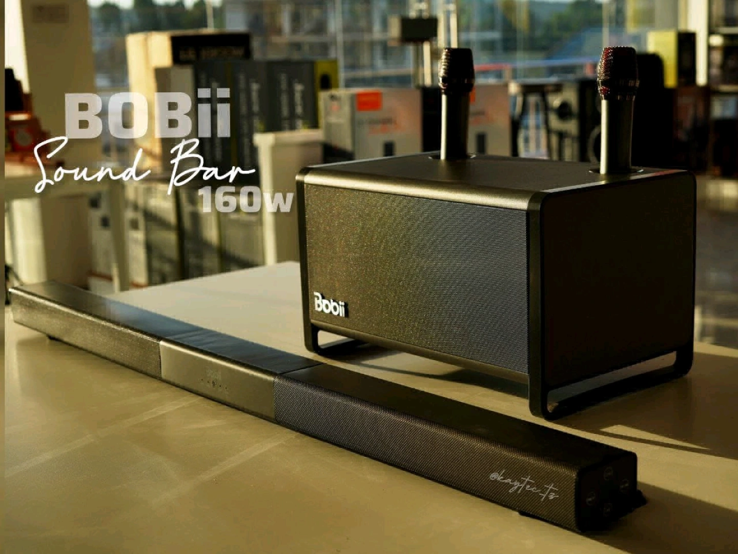 Brand New Bobii Sound Bar System 160W with Mics
