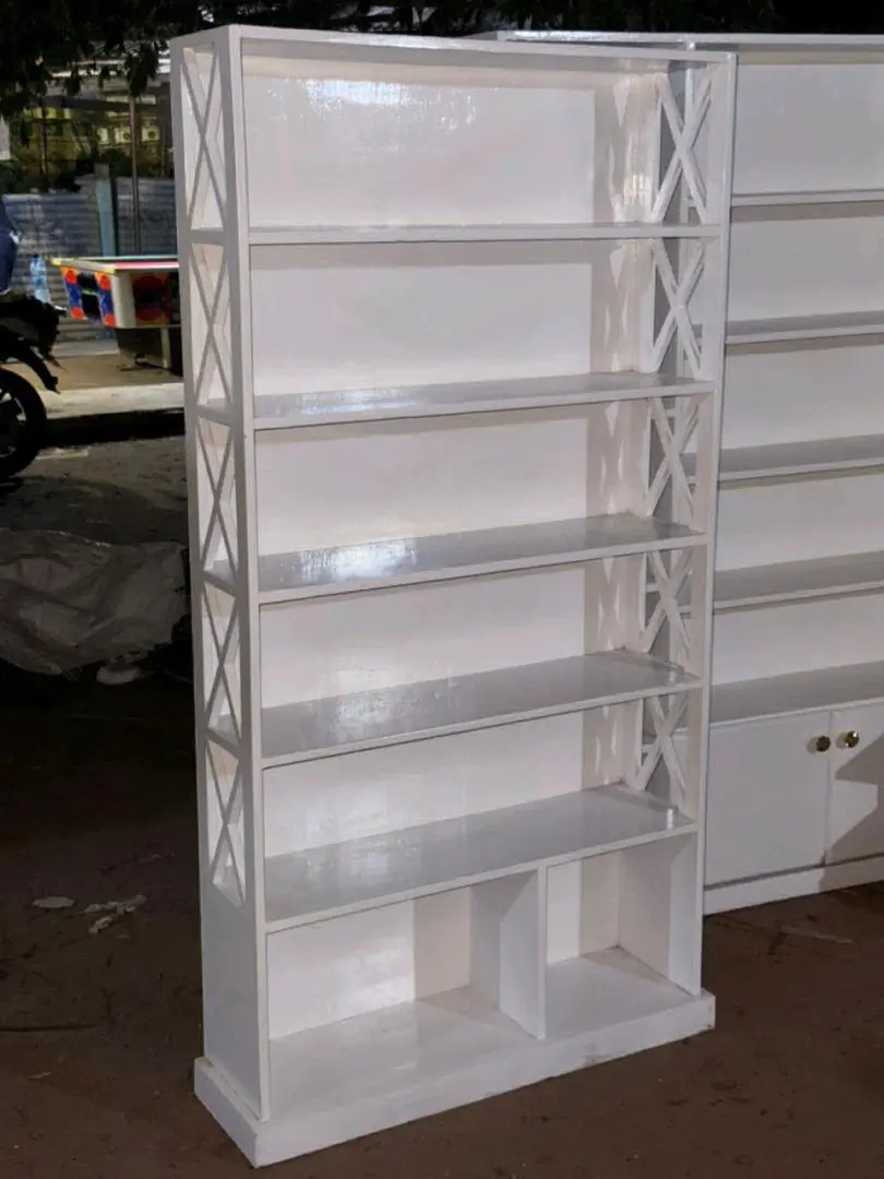 White Wooden Bookshelves for Sale thumbnail 2