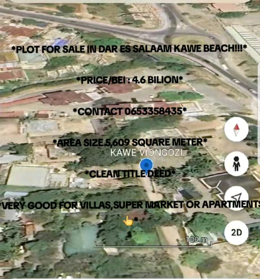 Beach Plot for Sale in Kawe Dar es Salaam (5,609 sqm) thumbnail 2