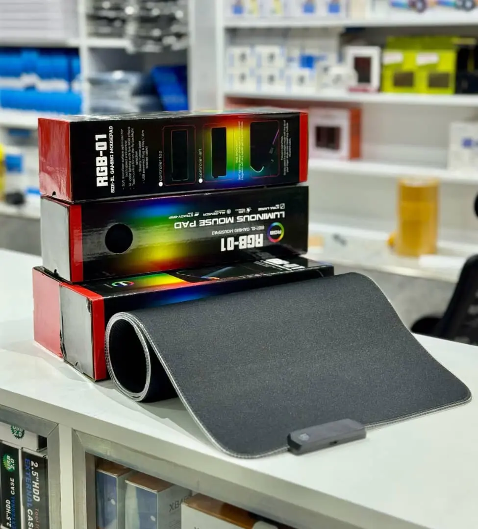RGB Gaming Mousepad - USB Powered, 14 Colors