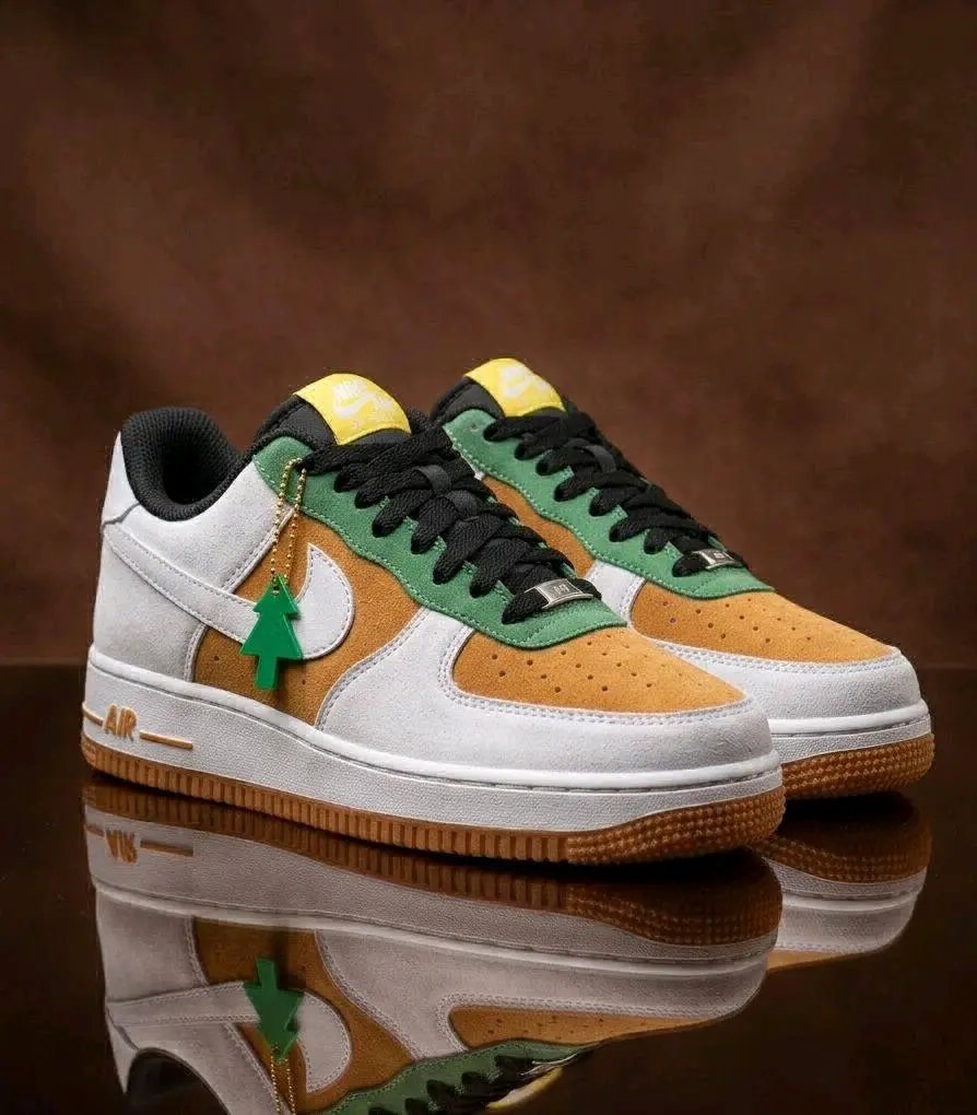 Nike Air Force 1 Brown & Green