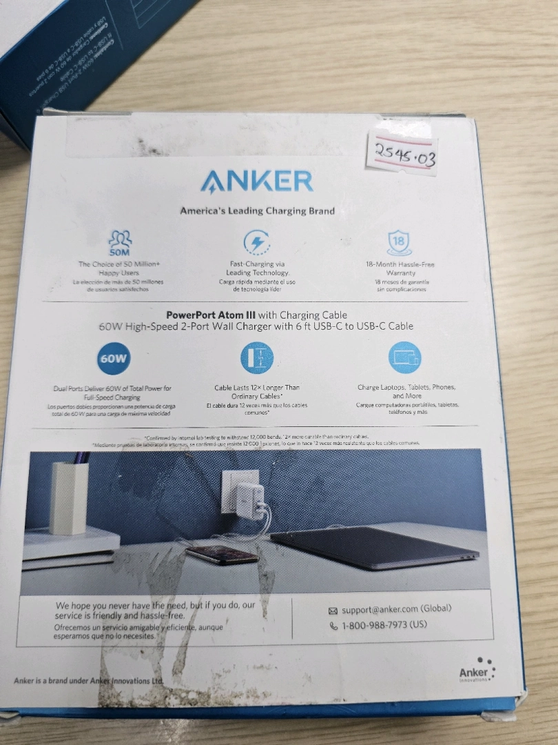 Anker 61W USB-C Charger for Laptops & Phones (Boxed) thumbnail 2