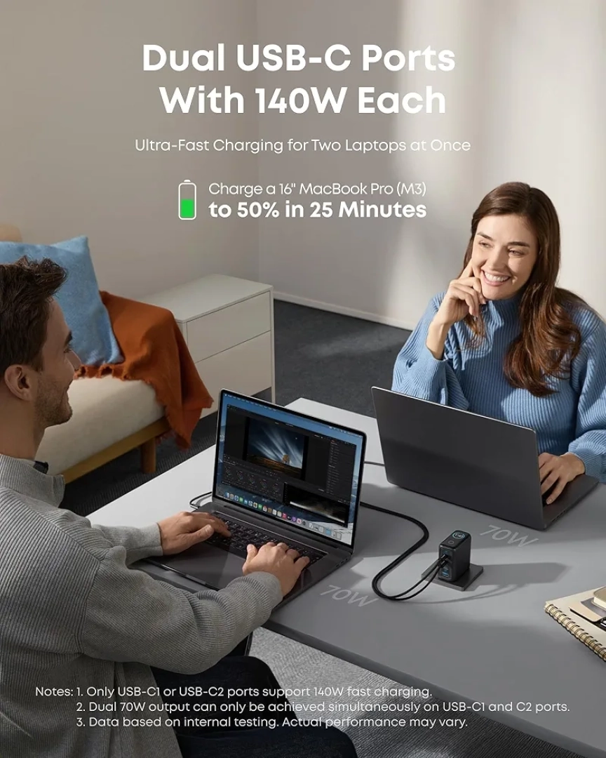 Anker 140W 4-Port PD 3.1 USB-C Charger thumbnail 4