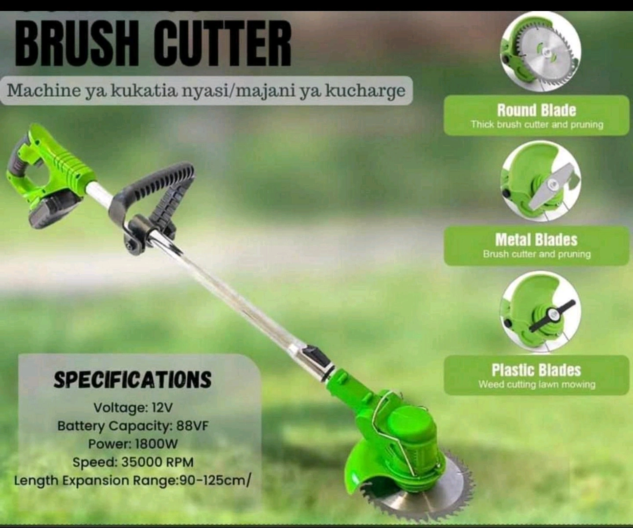 Electric Brush Cutter 18000W (Machine ya kukatia nyasi)