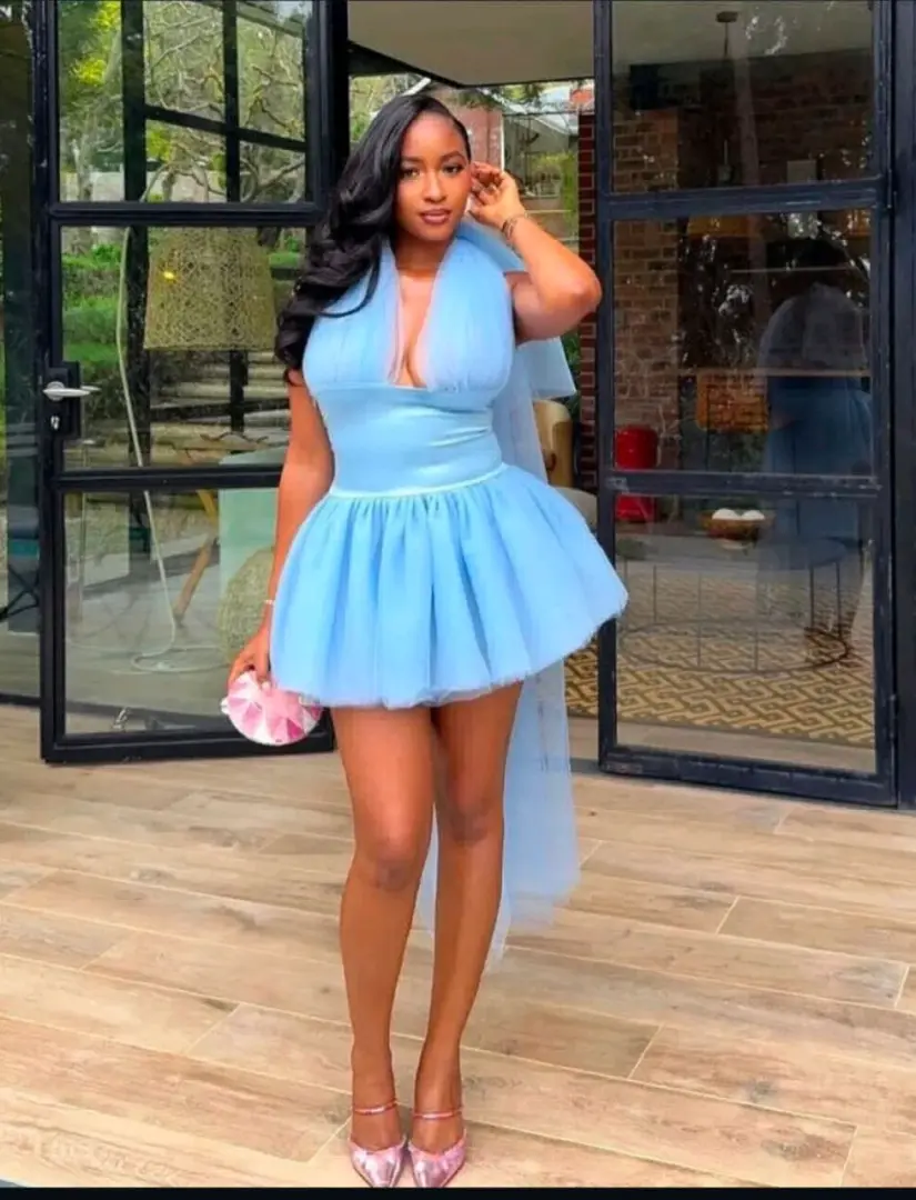Short Light Blue Party Dress