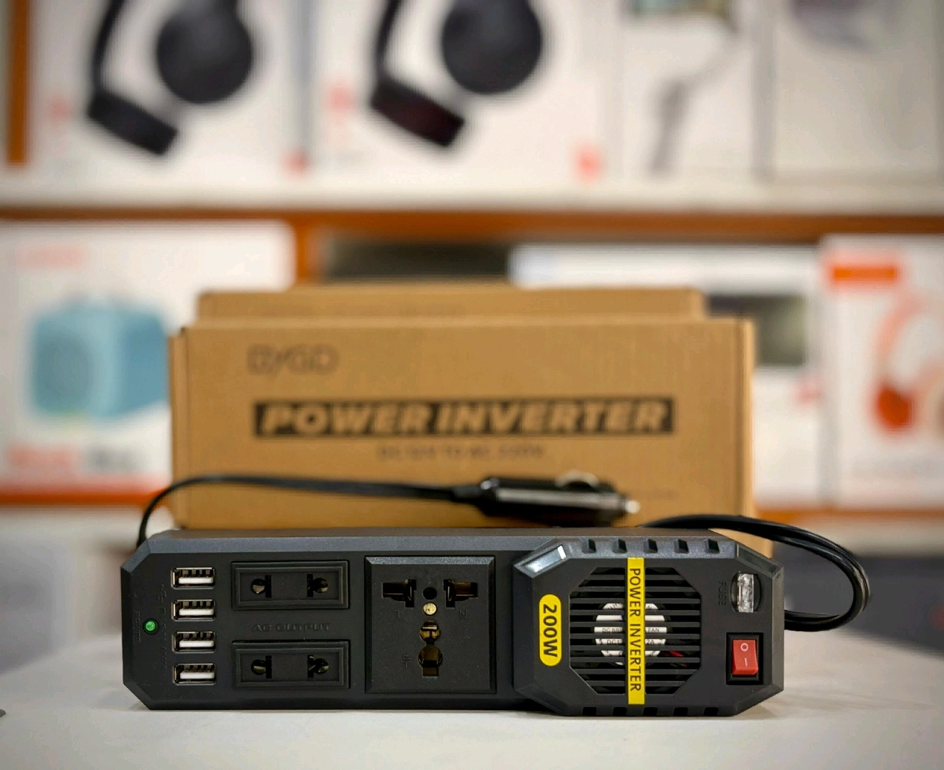 BYGD 200W Car Power Inverter (AC/USB/Type-C)